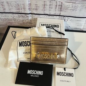 Moschino Crystal Logo Card Case